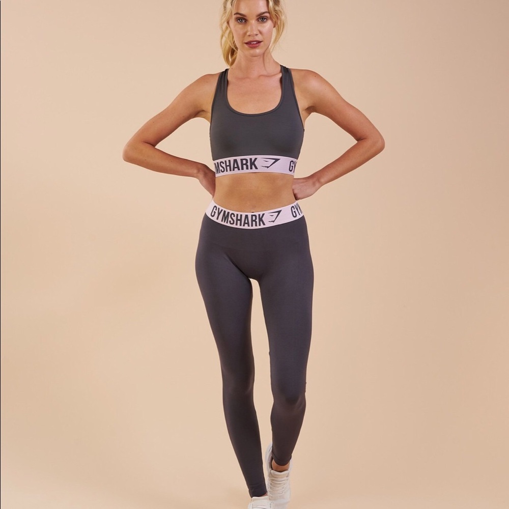 Gymshark Fit leggings charcoal/pink